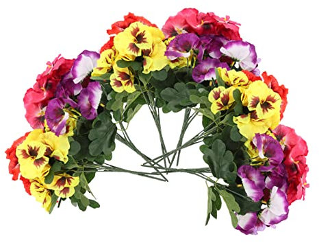 GETAJGHSD 24stücke Teiliges Künstliche Blumensträuße Realistische Faux Blumen Für Hochzeitsdekoration Und Zuhause Farben Für Arrangements Und Tischdekoration