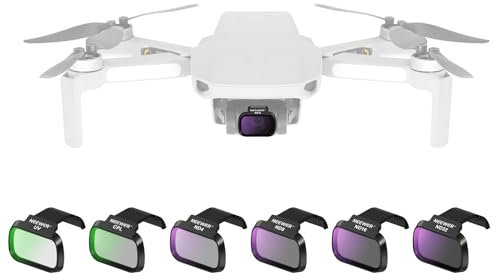 NEEWER Packs de 6 Filtres ND Compatible avec DJI Mini 4K/2/Mavic/SE/2 SE, pour Objectif de Drone,Filtre UV CPL à Densité Neutre ND4/ND8/ND16/ND32,Verre HD Multicouches,Compatible avec Cardan,FL-B31