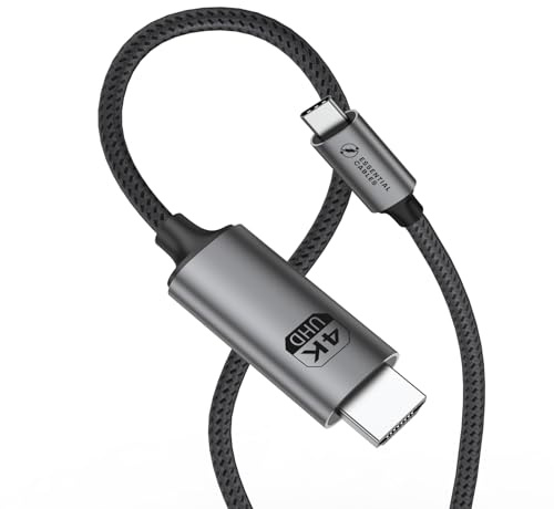 Cable USB C a HDMI 4K @60Hz 1440P @120Hz 1080P @240Hz Tipo C Thunderbolt 5 4 3 a HDMI 2.0 HDR adaptador compatible con iPhone 16 15 MacBook Pro Air Mac Mini, iMac iPad Galaxy S25 Ultra S24 (2M)