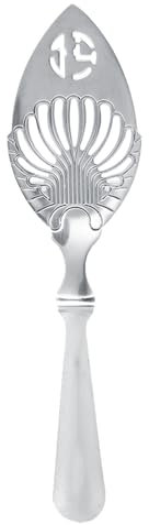 Absinthe sked, silver rostfritt stål cocktail bar glas kopp dricksfilter för absint glasögon socker kub (Lövsked)