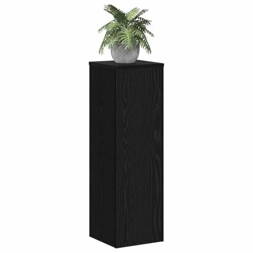 vidaXL Pflanzenständer 2 Stk. Schwarz Eichen-Optik 25 x 25 x 80 cm