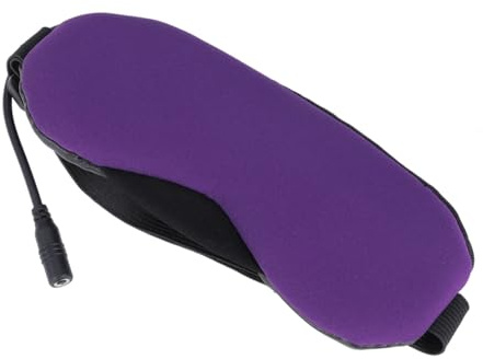 Masque Oculaire USB Vapeur Chaud Froid Unisexe pour Sommeil et Voyage | Cuir Pourpre, Usage Bureau et Déplacement, Mode Réutilisable, Occultation Lumière