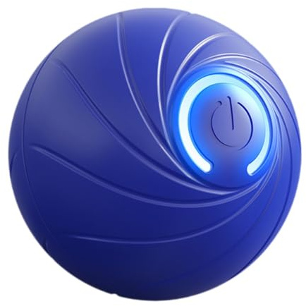 Baoblaze Intelligenter Hüpfball, Hundeball, bewegliches Haustierspielzeug mit Licht, leises, interaktives Spielzeug für kleine Hunde und Katzen, für drinnen, Blau