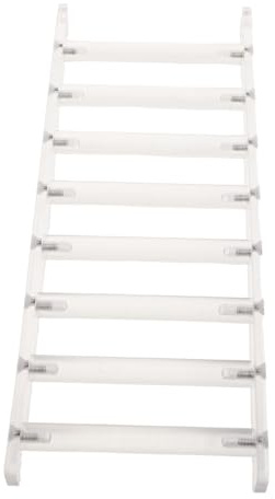 HOLIDYOYO Acrylic Bird Ladder Bridge Chew Resistant Parrot Climbing Ladder for Cockatiels Parakeets Pet Stand Step Enhances Cage Play and Physical Activity
