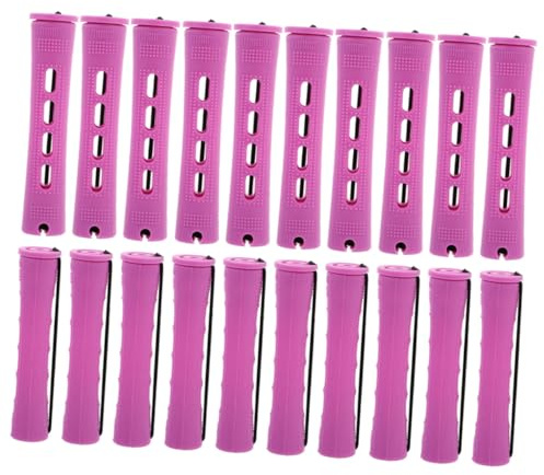Gogogmee Lot de 20 Bigoudis Auto-agrippants Couvercles 1,9 Cm Taille Moyenne pour Coiffure Permanente à Domicile Femmes Hommes Filles Usage Professionnel
