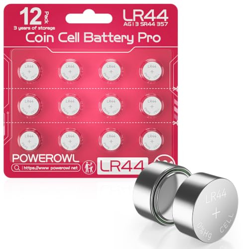 POWEROWL - 12 Piles LR44 1,5V Rose Nacré