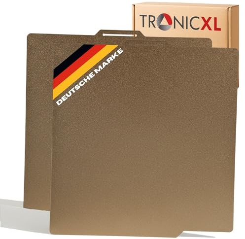 TronicXL 2X passend für Bambulab Druckplatte Doppelseitig Texturiert PEI 257x257mm, Magnetisch Spring Steel Druckbett Bambu Lab P1P P1S P2S X1 3D Drucker (Double Textured PEI)