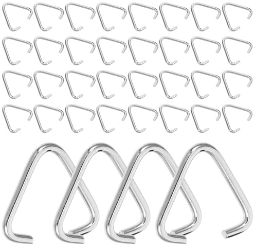 UKCOCO 100 Pcs Small Triangle Jump Rings Triangular Buckle Pendant Clasps for Jewelry Making DIY Crafts Keychains Necklace Chains Attachment Rings