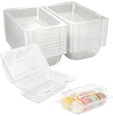 Wrbugukeji Cake Slice Boxes, 100 Pcs Individual Dessert Container