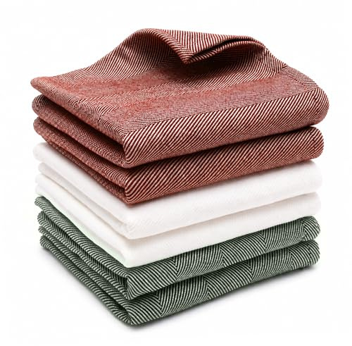 Björk Geschirrtücher Baumwolle 50x70 cm 6er Set – saugstarke Küchentücher aus 100% Baumwolle, fusselfreie Spültücher & Abtrockentücher für Küche und Haushalt