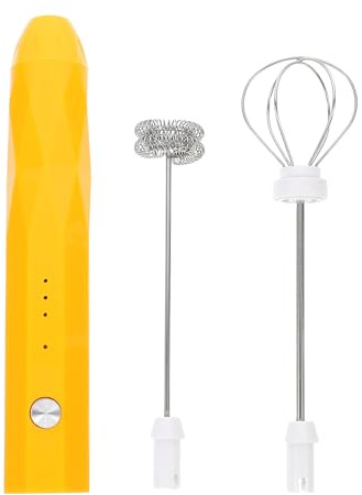 Cabilock Batidor de Leche Eléctrico Portátil Varilla Espumadora para Café Leche y Capuchino, Recargable por USB, Adecuado para Uso en Cocina y Repostería