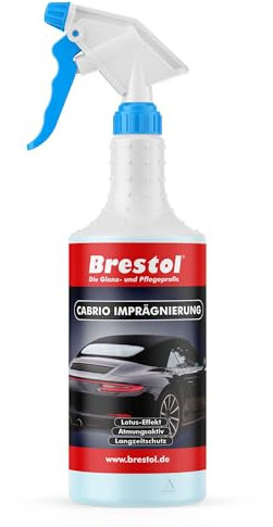 BRESTOL® Imperméabilisant pour capote de cabriolet - 750 ml - Protection à long terme contre l'eau, la saleté et les rayons UV - Empêche le dessèchement et la formation de fissures -