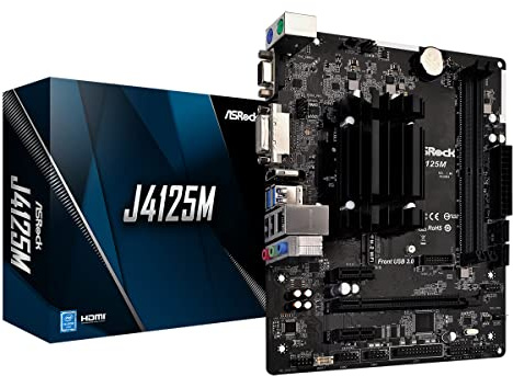 PLACA Base ASROCK J4125M Intel J4125 CPU M-ATX DVI/HDMI DDR4 Retail