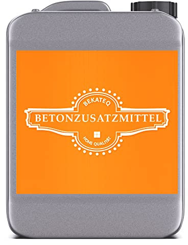 Betonzusatzmittel 5l Betonverflüssiger, Beton Plastifizierer und Verflüssiger - Fliessmittel als Zusatzmittel für Estrich, Beton, Mörtel - Chlorfrei, nicht korrosiv für Betonstahl - BEKATEQ BE-480