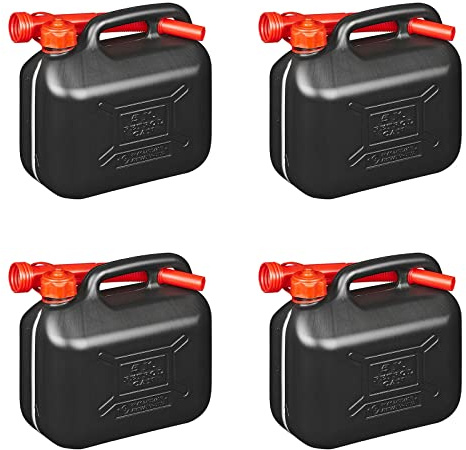 4x Kraftstoffkanister 5L schwarz Kunststoff Reserve Diesel Benzinkanister