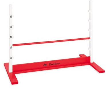Pinolino Hindernishort, hopp, vit/röd, 1 st (1-pack), koordinationsträning, smidighet, för barn och djur, konstruktionsförbättring