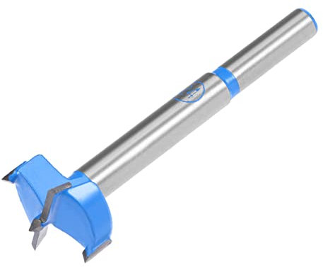 QUARKZMAN 24mm Forstner Trapano Punte x 1 Pezzo Tungsteno Carburo Legno Foro Sega Trivella Apri per Mobili Plastica Porta Cerniera, [Blu, Grigio]