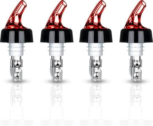 Minismus 4 cl Dosier Flaschenausgießer 4 Stück - Dosierhilfe Ausgiesser Für Flaschen - Universal - Geeignet zum Beispiel für Wein, Schnaps, Cocktails und Öl