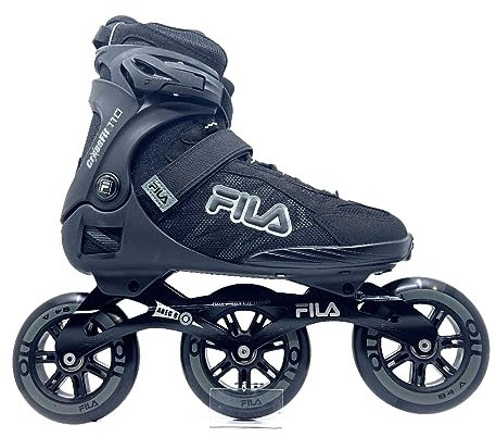 Fila Crossfit 110 Tri-Skates schwarz mit weichen Stiefeln und 110-mm-Rädern