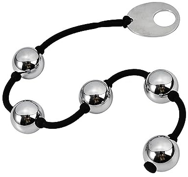 Youxclian Super Lang Edelstahl Analperlen Vaginal Kugeln Analkette mit 5 Kugel G-Punkt Anus Dilatator Metall Analkugeln Anal Beads SM Sexspielzeuge für Frauen Männer und Paare(20mm)