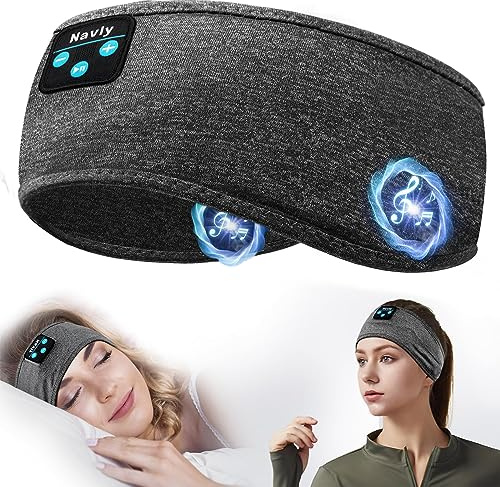 Navly Auriculares para Dormir con Bluetooth para Dormir de Lado, Auriculares de Banda acogedora para Mujeres, para Dormir y Descansar, Idea de Regalo para Mujeres y Hombres