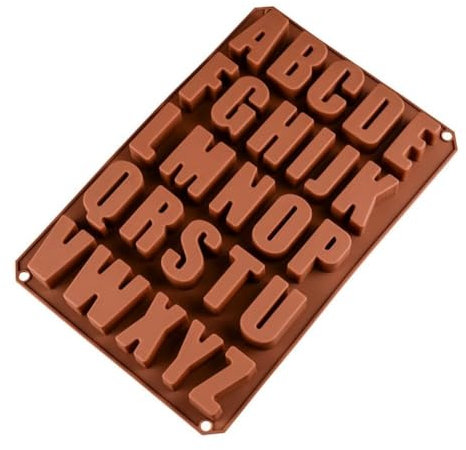 KOMUNJ 26 Buchstaben Silikonform, Seifenform, Backform, Schokoladenform, für Schmuckherstellung Kreiden Schlüsselanhänger Anhänger Dekoration DIY Basteln