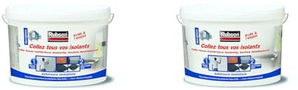 Rubson Collez Tous Vos Isolants, Multi-matériaux, Seau 7 kg & Collez Tous Vos Isolants, Pour Murs Et Plafonds Intérieurs, Résiste Ã€ L'humidité, Seau 4.5kg