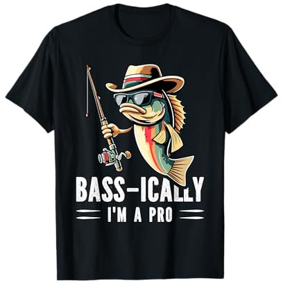 Im Grunde genommen bin ich ein Profi Bass-Angelbekleidung für Herren und Kinder T-Shirt