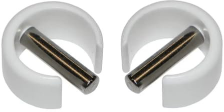 cyclingcolors 2x Clip de fixation avec goupille Ø 4mm pour manivelle volet roulant Ø 15mm extérieur couleur blanc Fenêtre Store Ouverture Fermeture Clipsage