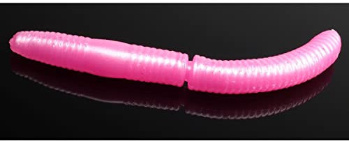 Libra Lures Fatty D'Worm Knoblauch Forellen Köder Tauwurm Imitation Zander Huchen Süßwasser Schwimmend 6,5cm 10 Stück Raubfisch