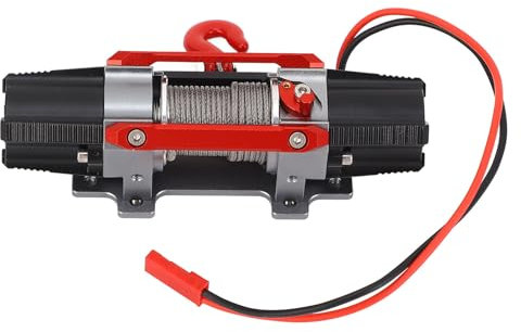 Dilwe Cabrestante de Doble Motor, Cabrestante Eléctrico RC de Alta Potencia Simulado CNC, Perfectamente Diseñado para Modelos de Coche RC a Escala 1/10, 1/8