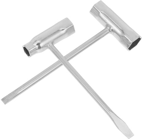 ORFOFE 2pcs Steel T-Wrench Socket Wrenches for Chainsaw and Spark Plug
