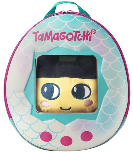 Bandai 90781 Tamagotchi Mametchi-ryggsäck, flerfärgad, 3-i-1 bärbar plysch, perfekt för barn över 3 år, ta hand om ditt husdjur och växa från ägg till vuxen