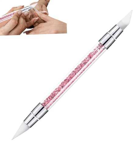 Pinceaux en Silicone Naill Artt – à double tête Silicone Nail Artt Sculpture Pen | sculpté en diamant Dotting Tool Naill Art | Sculpture Stylo Kit pour la sculpture 3D et le décoration de