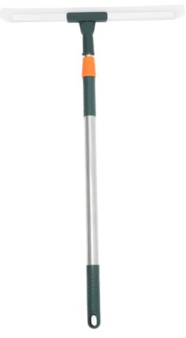 DEARMAMY Silicone Shower Squeegee Long Handle 36cm Extendable Rod Rotatable Blade for Tile Shower Walls Bathroom Floor Window Cleaning