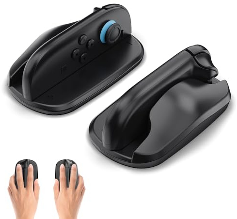 Gorixer Mouse Controller for Nintendo Switch 2 Joypad, Wear Resistant Game Switch Handle Case Kit for JoyCon Controller - Black