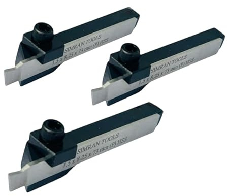 Set of 3 Mini Parting Tool Holders with HSS Blades – Cut-Off Tools for Unimat & Mini Lathes
