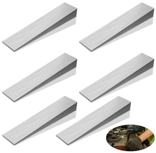 6Pcs Flange Wedge Stainless Steel Beveled Washers Right Angle Wedges Corrosion Resistant Spreading Flanges Triangle Tool Welding Underpinning Wedge Metal Shims for Lathe Machine Equipment,18x32x152mm