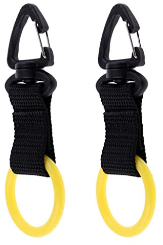 2 Stück Tauchregler-Oktopus-Halter, universale Tauch-Mundstücke, Gurtbandhalter mit Clip, für Taucher und Schnorchler (Gelb)