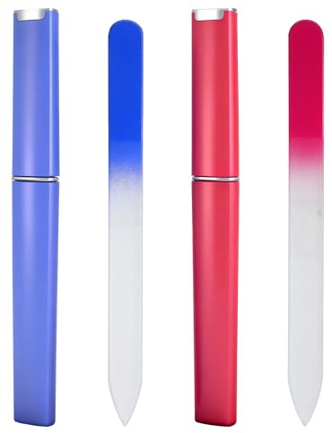 2 stycken glasnagelfil dubbelsidig glasfil för naglar hög kvalitet