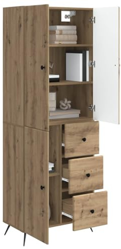 vidaXL Schrankset 2 pcs Artisan-Eiche Holzwerkstoff, Stylisches Set, praktische Möbel, platzsparende Anordnung, für Garten oder gemütliche Innenräume