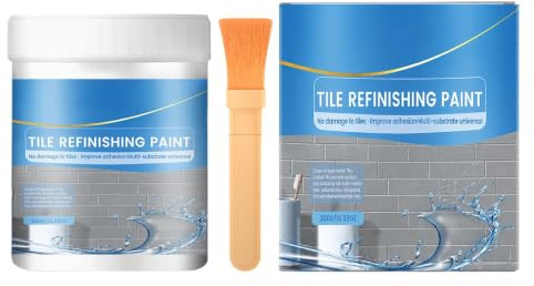 Tub Refinishing Kit - Bathtub Repair Coating Paint, 300g Surfaces Restoration Solution with Strong Adhesion Formula, Bathroom Renewal Product for Shower Tile Porcelain Ceramic Use