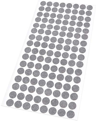 Adsamm FP-15-SA-GR-12-128-1 FP-15-SA-GR-12-128 128 x Felt Gliders, Grey, Ø 12 mm