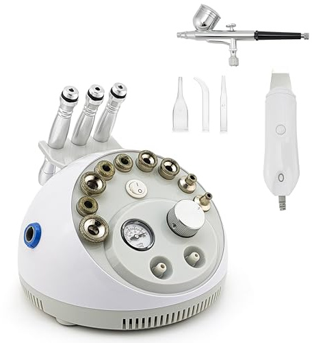 4 En 1 Diamante Dermoabrasión Microdermoabrasión Depurador de la piel Vacío Pulverizador de peeling facial Removedor de acné de puntos negros Cuidado de la piel Máquina de belleza Elitzia ET33P4