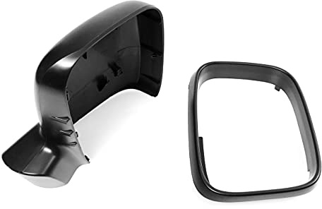 Aussenspiegel Abdeckung Spiegelkappe mit Rahmen rechts Gehäuse schwarz passend für T5 bis 2009 für Caddy 2004-2015 by HZ-DESIGN