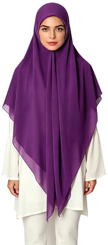 Lina & Lily Premium Chiffon Damen Muslim Hijab Kopftuch Schal Quadrat 145 x 145cm