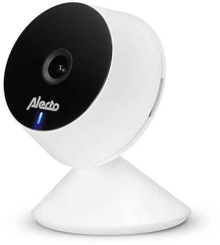 Alecto Smartbaby5 Babyphone mit Kamera - WLAN Babyphone mit Kamera - Gegensprechfunktion - Infrarot-Nachtsicht - Bewegungsmelder - App Steuerung - HD Auflösung - weiß