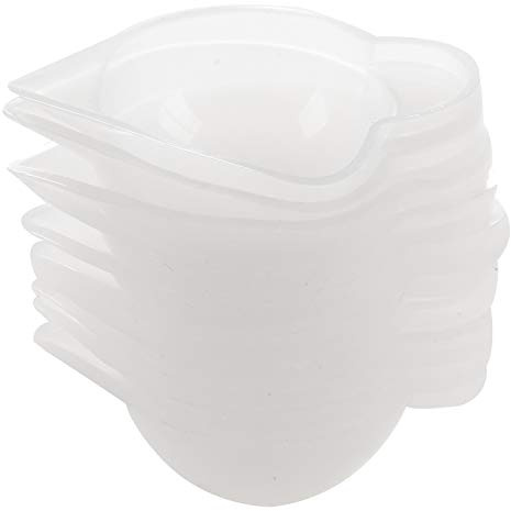 Wisboey 10 PiÈCes Tasse De Moule en Silicone Distributeur DIY ÉPoxy RÉSine pour Outil De De Accessoire De Moule DIY À Modulation De Couleur