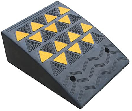 ZARBAILRE Auffahrkeile Offroad, Tragbare Tür Schwellenrampe rutschfeste Oberfläche, Auffahrrampe Pkw Bordstein für Supermärkte, Fabriken, Lagerhäuser, Schulen Usw (A 40×50×19cm)
