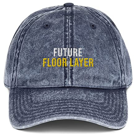 Future Floor Layer Hat (Embroidered Vintage Cotton Twill Cap) Floor Layer Apparel Navy